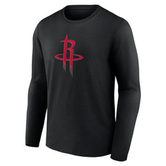 Houston Rockets Primary Logo Long Sleeve T-Shirt Black - NBA