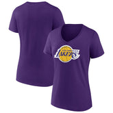 Los Angeles Lakers Women's Primary Logo V-Neck T-Shirt Purple - NBA