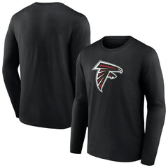 Atlanta Falcons Primary Logo Long Sleeve T-Shirt Black | NFL