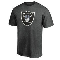 Las Vegas Raiders Primary Logo T-Shirt Heather Charcoal | Fanatics