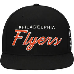 Philadelphia Flyers Mitchell & Ness Core Team Script 2.0 Snapback Hat - Black - NHL