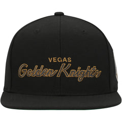 Vegas Golden Knights Mitchell & Ness Core Team Script 2.0 Snapback Hat - Black - NHL