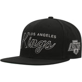Los Angeles Kings Mitchell & Ness Core Team Script 2.0 Snapback Hat - Black - NHL