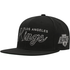 Los Angeles Kings Mitchell & Ness Core Team Script 2.0 Snapback Hat - Black - NHL