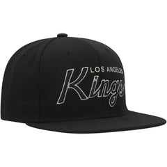 Los Angeles Kings Mitchell & Ness Core Team Script 2.0 Snapback Hat - Black - NHL