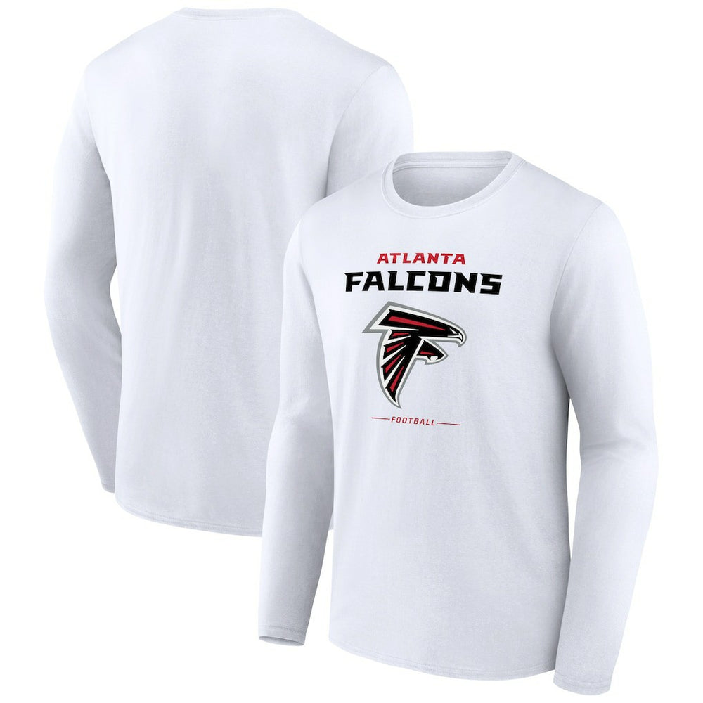Atlanta Falcons Team Lockup Long Sleeve T-Shirt White | NFL