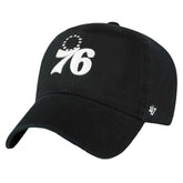 Philadelphia 76ers '47 Core Logo Clean Up Adjustable Hat Black - NBA