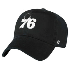 Philadelphia 76ers '47 Core Logo Clean Up Adjustable Hat Black - NBA