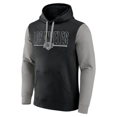 Los Angeles Kings Logo Athletic Deliver Fleece Pullover Hoodie - Black - NHL