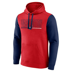 Washington Capitals Logo Athletic Deliver Fleece Pullover Hoodie - Red - NHL