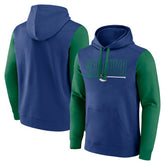 Vancouver Canucks Logo Athletic Deliver Fleece Pullover Hoodie - Blue - NHL