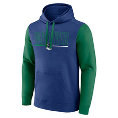 Vancouver Canucks Logo Athletic Deliver Fleece Pullover Hoodie - Blue - NHL