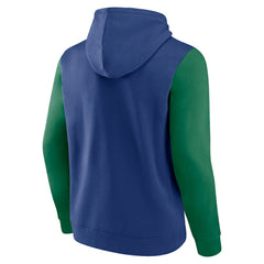 Vancouver Canucks Logo Athletic Deliver Fleece Pullover Hoodie - Blue - NHL