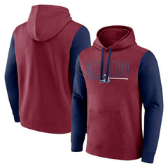 Colorado Avalanche Logo Athletic Deliver Fleece Pullover Hoodie - Burgundy - NHL