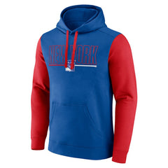 New York Rangers Logo Athletic Deliver Fleece Pullover Hoodie - Blue - NHL