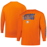 Houston Astros Profile Big & Tall Two-Hit Long Sleeve T-Shirt - MLB