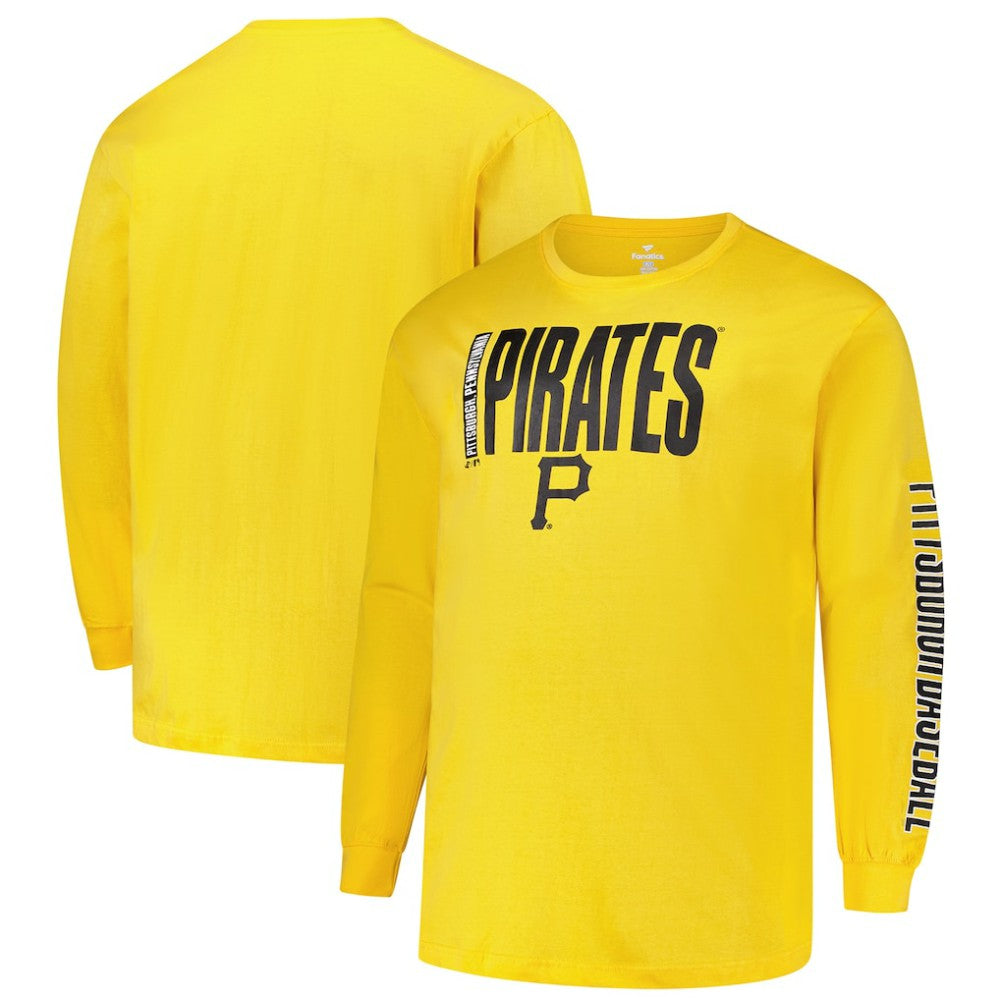 Pittsburgh Pirates Profile Big & Tall Two-Hit Long Sleeve T-Shirt - MLB