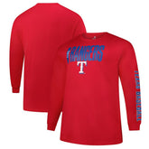 Texas Rangers Profile Big & Tall Two-Hit Long Sleeve T-Shirt - MLB