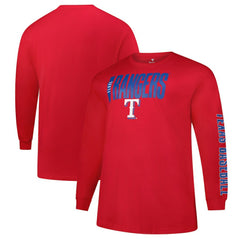 Texas Rangers Profile Big & Tall Two-Hit Long Sleeve T-Shirt - MLB