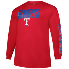 Texas Rangers Profile Big & Tall Two-Hit Long Sleeve T-Shirt - MLB