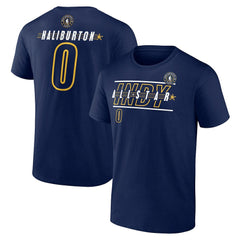 Tyrese Haliburton 2024 NBA All-Star Game Rebound Battle Name & Number T-Shirt Navy - NBA