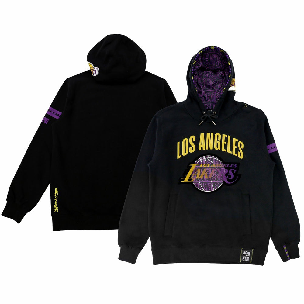 Los Angeles Lakers NBA x Two Hype Unisex Culture & Hoops Heavyweight Pullover Hoodie - Black - NBA
