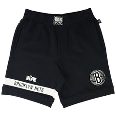 Brooklyn Nets NBA x Two Hype Unisex Culture & Hoops Premium Classic Fleece Shorts - Black - NBA