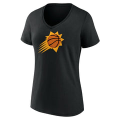 Phoenix Suns Women's Primary Logo V-Neck T-Shirt Black - NBA