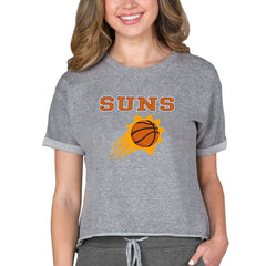 Phoenix Suns Concepts Sport NBA Women's Concepts Mainstream Terry SS Top Gray - NBA