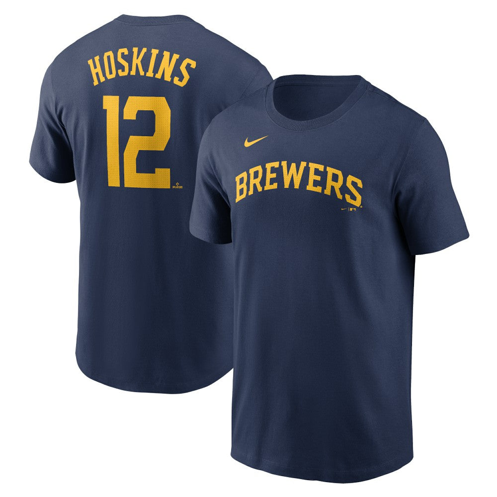 Rhys Hoskins Milwaukee Brewers Nike Fuse Name & Number T-Shirt - MLB