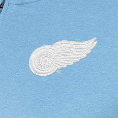 Detroit Red Wings Antigua Women's White Logo Mentor Quarter-Zip Jacket - Light Blue - NHL