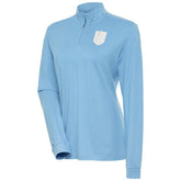 Vegas Golden Knights Antigua Women's White Logo Mentor Quarter-Zip Jacket - Light Blue - NHL