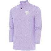 Pittsburgh Penguins Antigua White Logo Hunk Quarter-Zip Pullover - Lavender - NHL