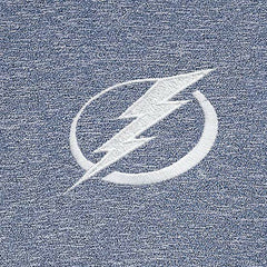 Tampa Bay Lightning Antigua White Logo Hunk Quarter-Zip Pullover - Heather Navy - NHL