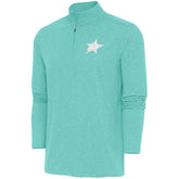 Dallas Stars Antigua White Logo Hunk Quarter-Zip Pullover - Mint - NHL