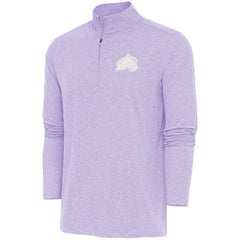 Colorado Avalanche Antigua White Logo Hunk Quarter-Zip Pullover - Lavender - NHL