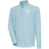 Pittsburgh Penguins Antigua White Logo Bright Quarter-Zip Pullover - Powder Blue - NHL