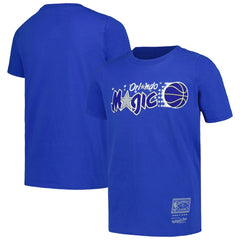 Orlando Magic Youth Hardwood Classics Retro Logo T-Shirt Blue - NBA