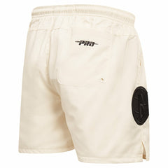 Brooklyn Nets Pro Standard Triple Tonal Woven Shorts Cream - NBA