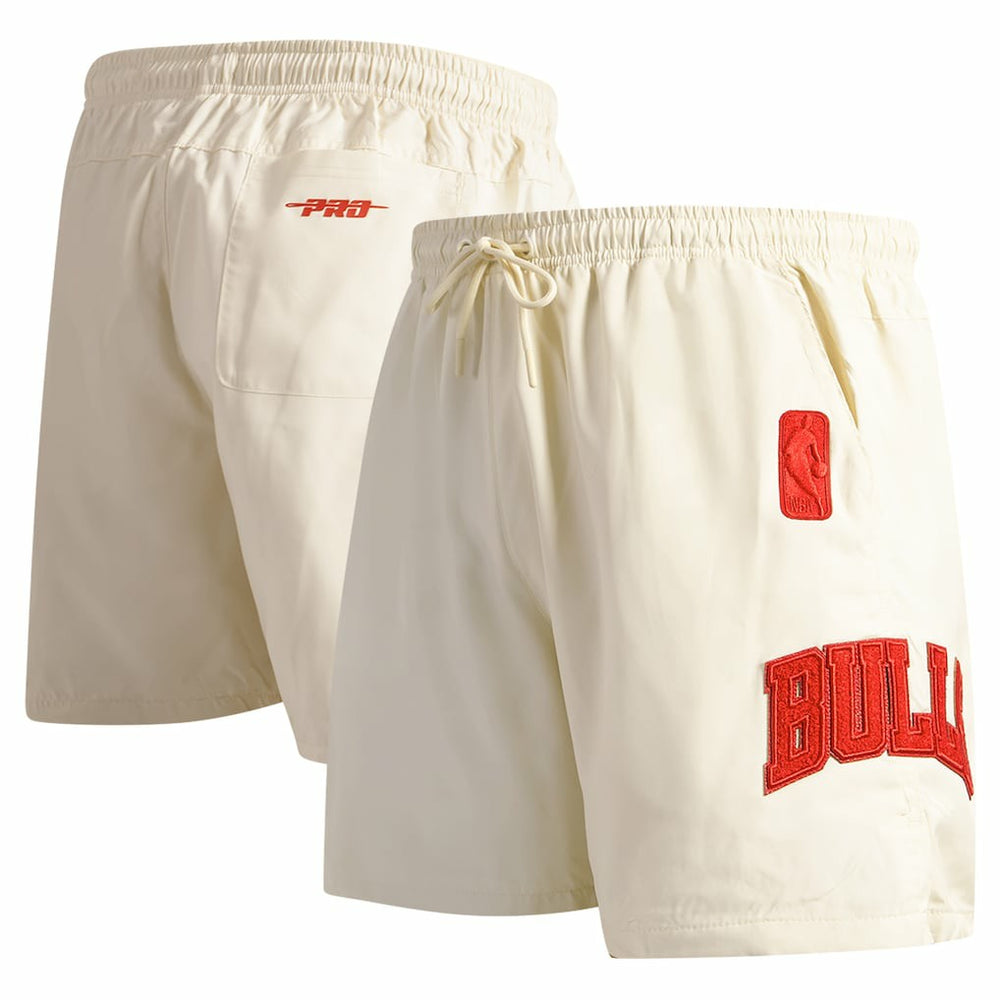 Chicago Bulls Pro Standard Triple Tonal Woven Shorts Cream - NBA