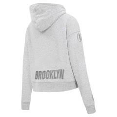 Brooklyn Nets Pro Standard Women's Triple Tonal Full-Zip Hoodie Heather Gray - NBA