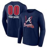 Atlanta Braves Personalized Name & Number Fastball Long Sleeve T-Shirt - MLB