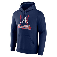 Atlanta Braves Personalized Name & Number Fastball Pullover Hoodie - MLB