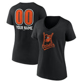 Baltimore Orioles Women's Personalized Name & Number Fastball V-Neck T-Shirt - MLB