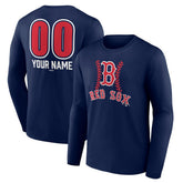 Boston Red Sox Personalized Name & Number Fastball Long Sleeve T-Shirt - MLB