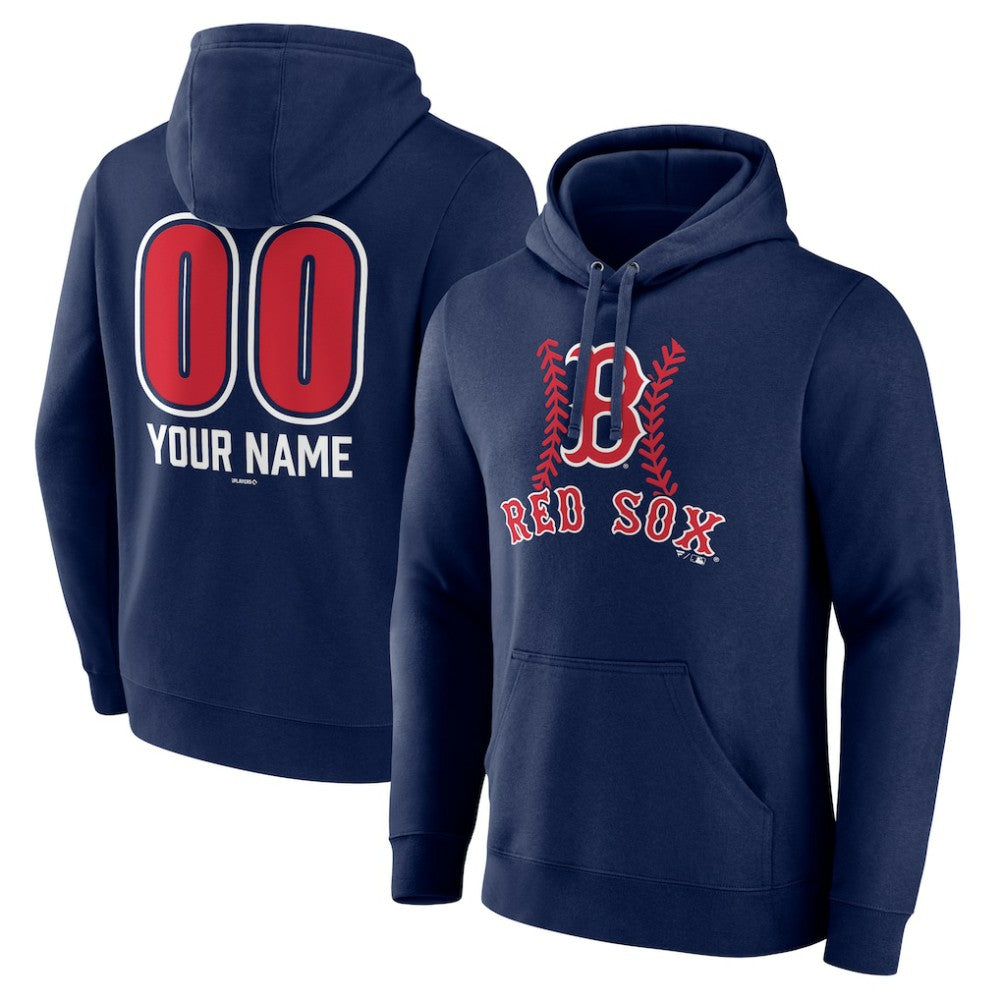 Boston Red Sox Personalized Name & Number Fastball Pullover Hoodie - MLB