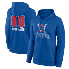 Chicago Cubs Women's Personalized Name & Number Fastball Pullover Hoodie - MLB