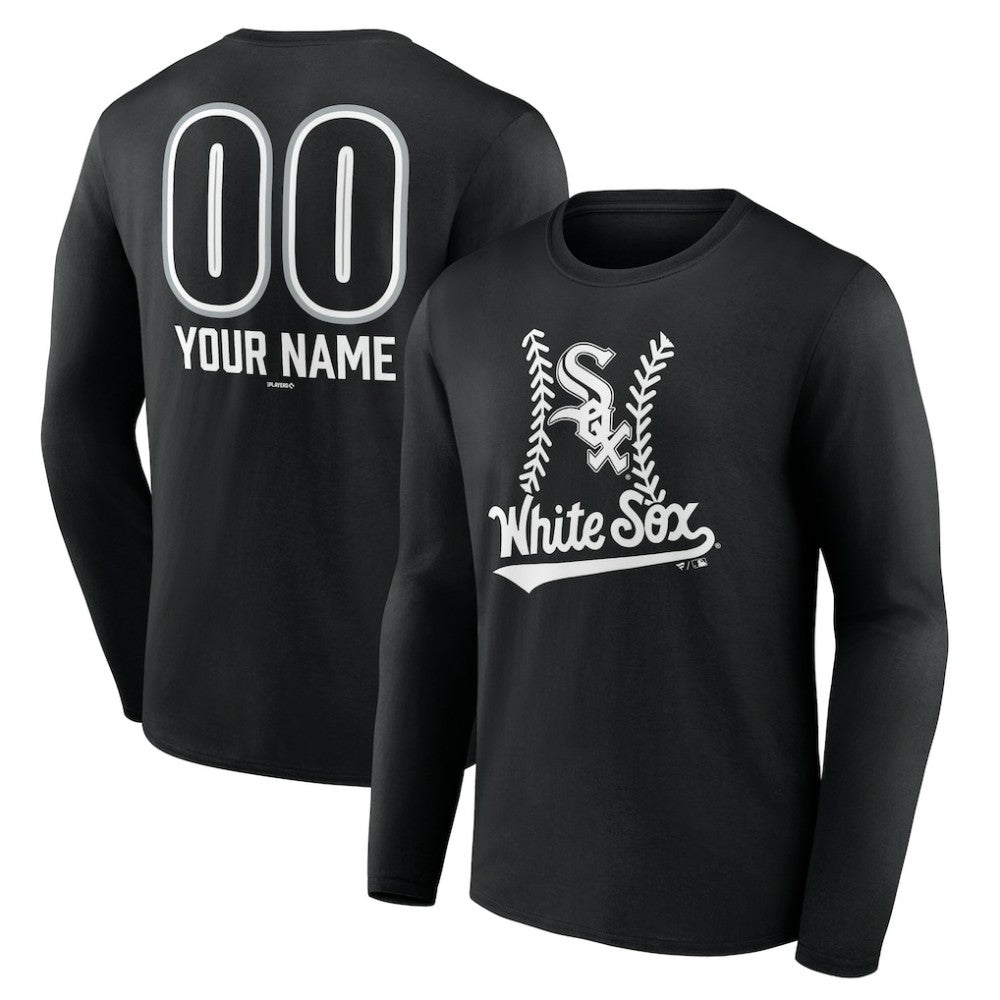 Chicago White Sox Personalized Name & Number Fastball Long Sleeve T-Shirt - MLB