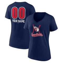 Cleveland Guardians Women's Personalized Name & Number Fastball V-Neck T-Shirt - MLB
