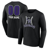 Colorado Rockies Personalized Name & Number Fastball Long Sleeve T-Shirt - MLB